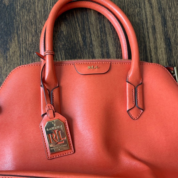EUC Ralph Lauren Hand Bag, Orange - Picture 2 of 6